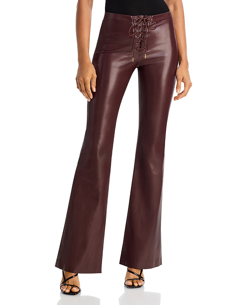 Alice and Olivia Ravyn Faux Leather Lace Up Pants