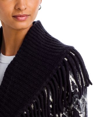 Anaise Wool Blend V Neck Fair Isle Cardigan Sweater