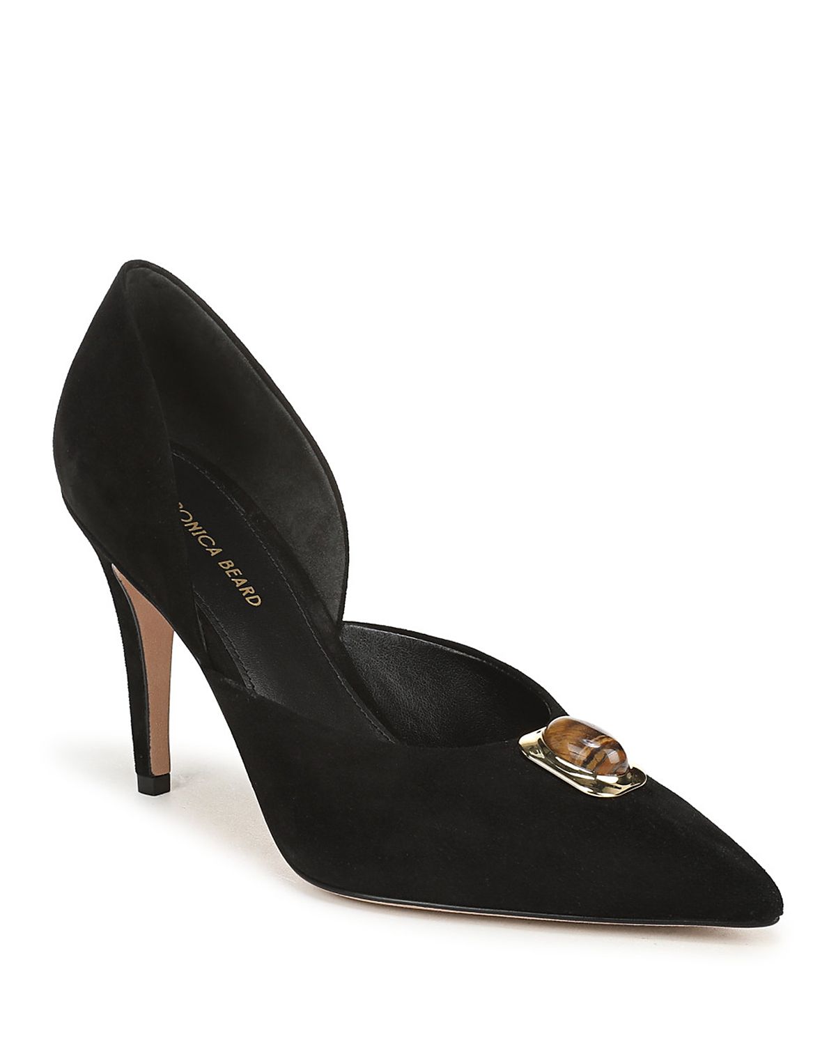 Veronica Beard Women's Lorena Cabochon Suede D'Orsay Pumps