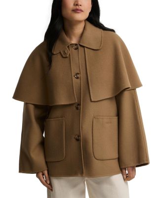 Aggy Wool Blend Cape Coat - thumbnail 3