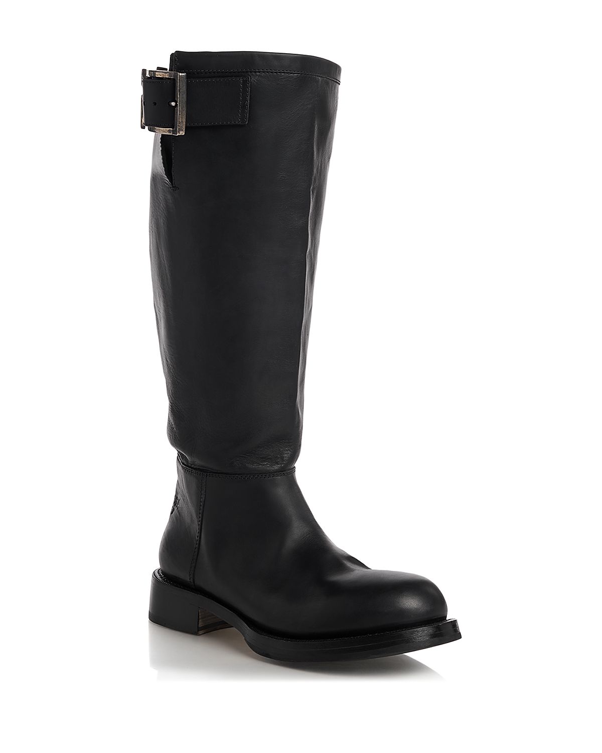 Balenciaga Women's Buckle Tall Leather Boots