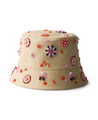 Prada Embroidered Canvas Bucket Hat