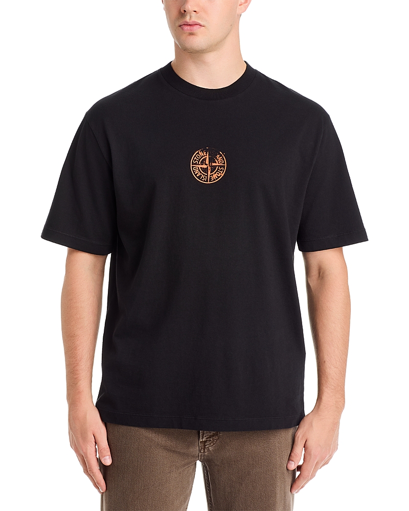Stone Island Compass Graphic Logo Cotton T-Shirt