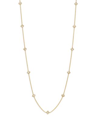 Roberto Coin 18K Yellow Gold Venetian Princess Mother of Pearl Flower Long Statement Necklace, 36
