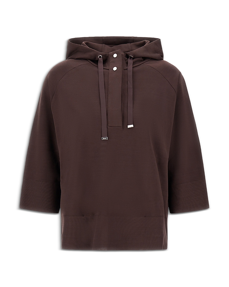 Herno Short Sleeve Cotton Hoodie