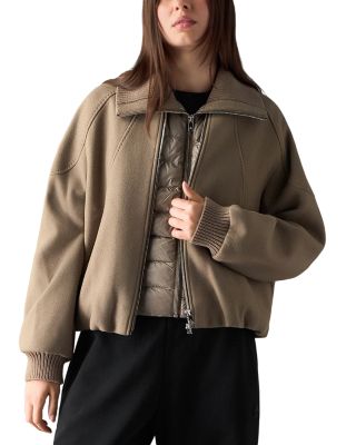 Grid 3 in 1 Wool Blend Bomber Jacket