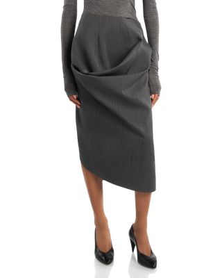 Asymmetric Wool Skirt