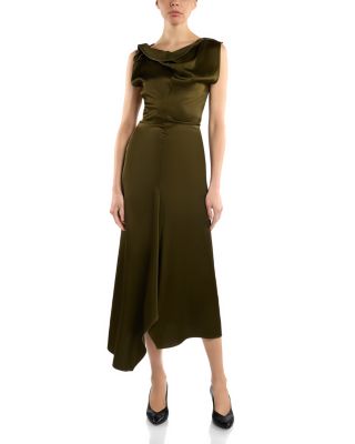 Victoria Beckham Draped Tailored Midi Dress