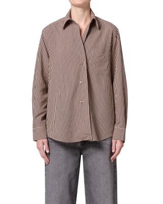 Aris Stripe Button Front Shirt