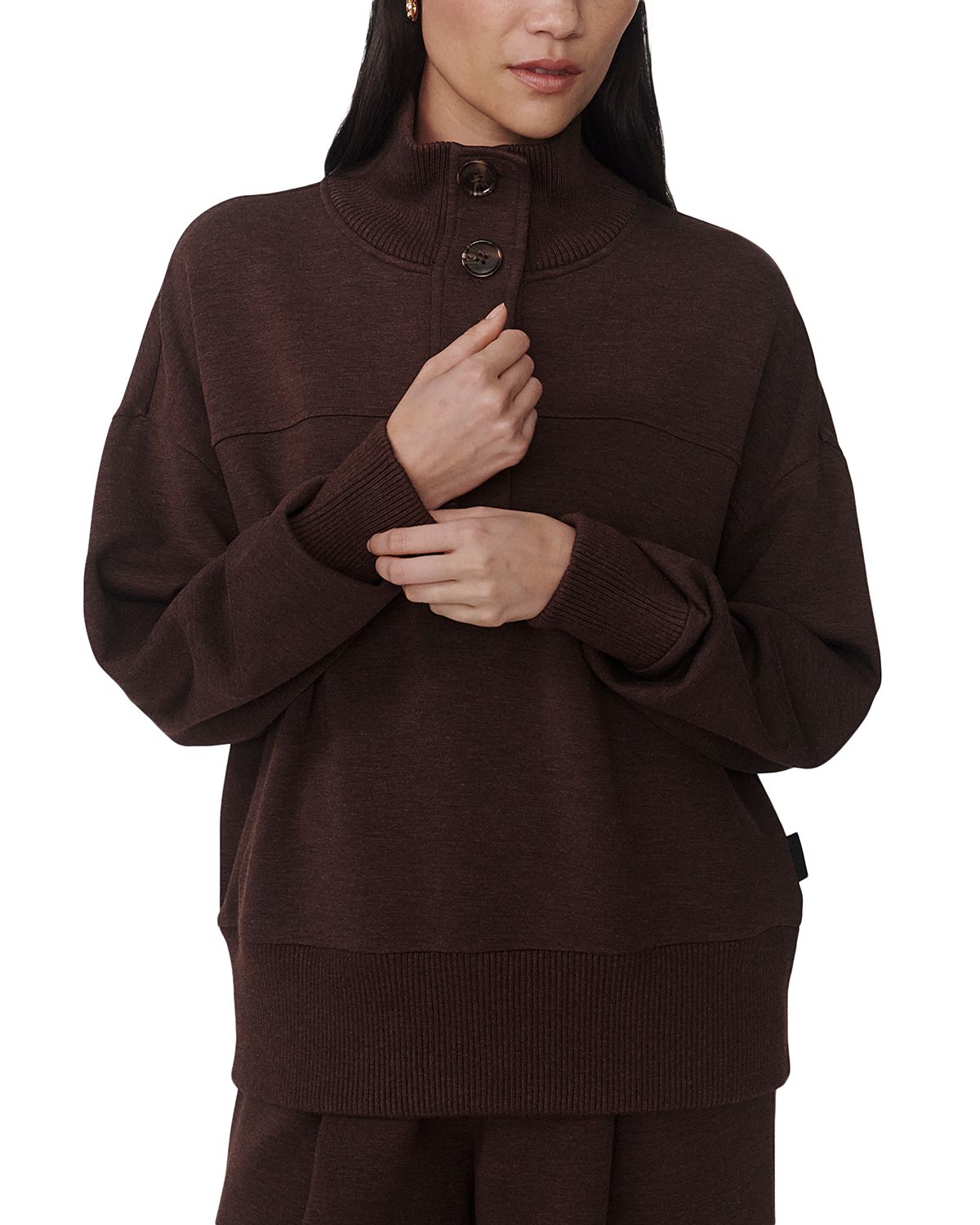 Varley Bronya Button Placket Sweatshirt