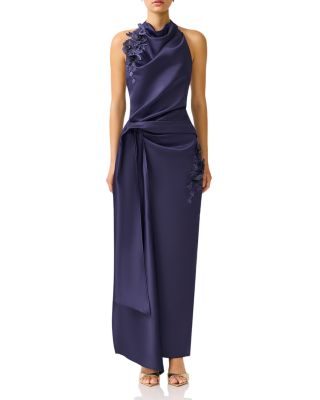 Florea Halter Satin Gown