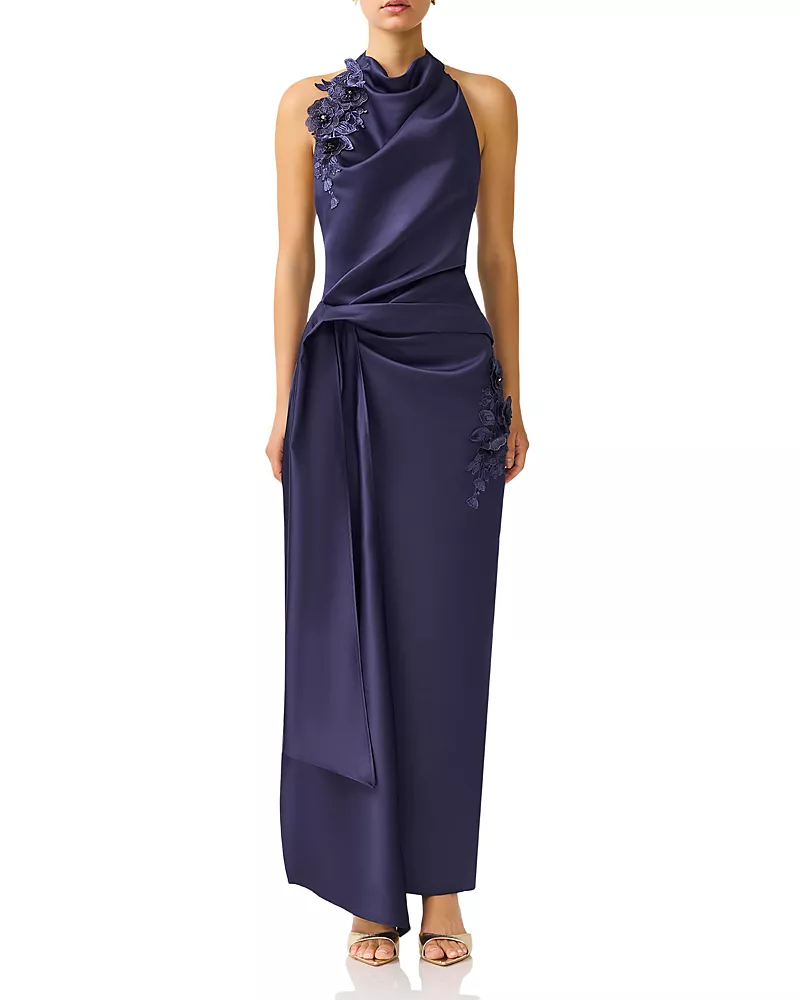 Elliatt Florea Halter Satin Gown