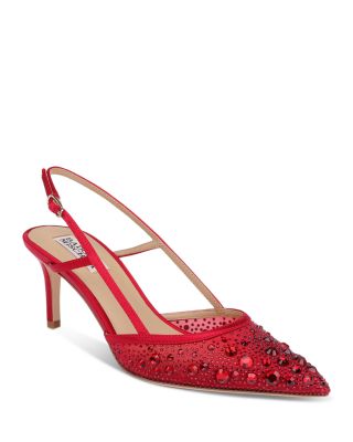 Women's Reem Embellished Satin Slingback Pumps