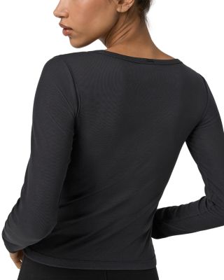 Pose Subtle Ribbed Long Sleeve Top - thumbnail 4