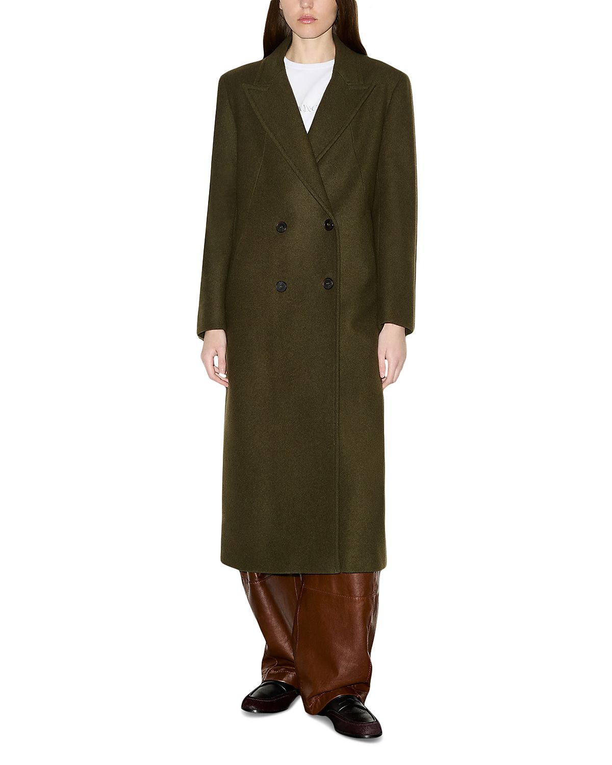 Max & Co. Palo Wool Blend Double Breasted Trench Coat