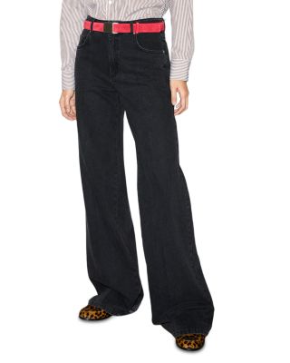 Mcofebo Mid Rise Wide Leg Jeans in Black