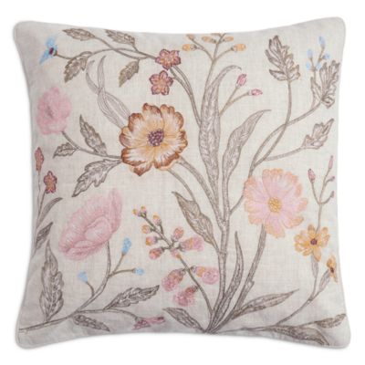 Wildflower Linen Decorative Pillow, 20" x 20"