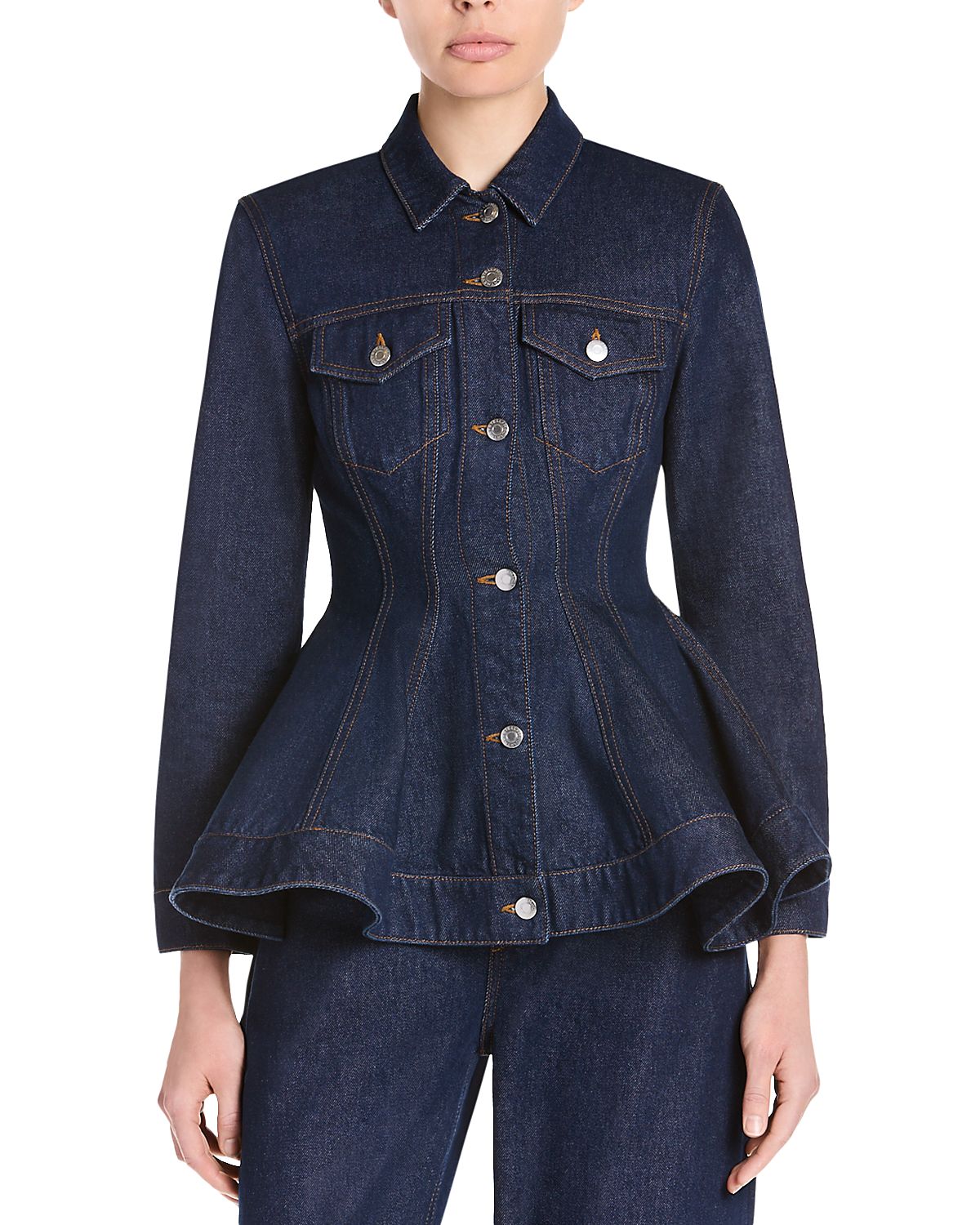 Stella McCartney Cotton Peplum Denim Jacket