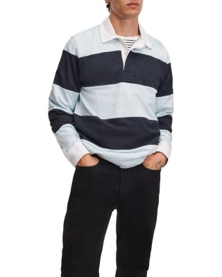 Classic Cotton Bold Stripe Rugby Polo Shirt