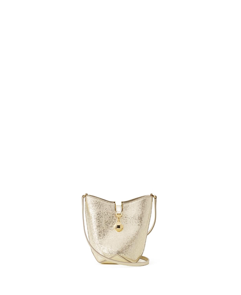 Lanvin Catch By Nano Bucket Bag in Metallic Leather · OS