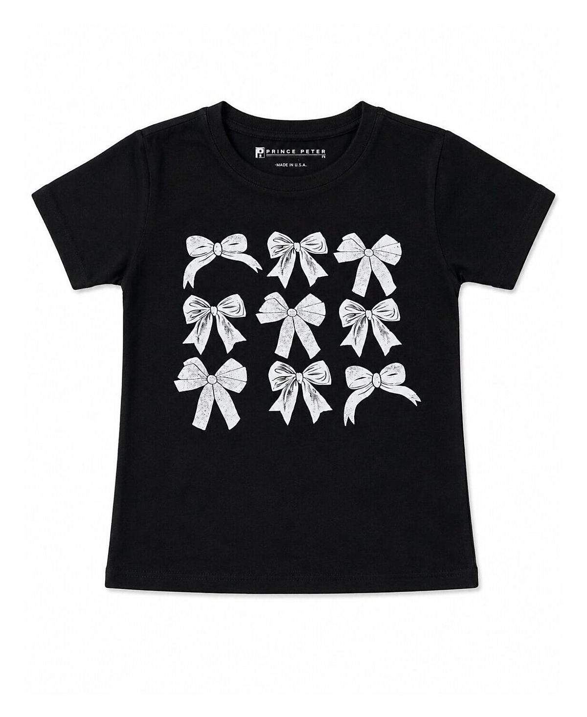 Prince Peter Collection Girls' All Over Bows Tee - Big Kid