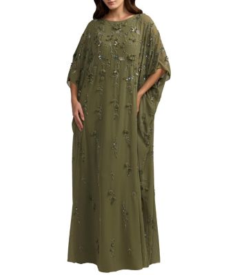  Embellished Trapeze Evening Gown