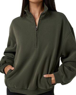 Restore Oversized Half Zip Sweatshirt - thumbnail 6