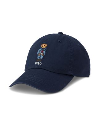 Polo Bear Cotton & Leather Twill Ball Cap