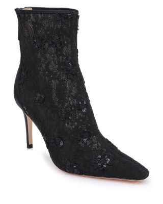 Women's Raya Satin & Lace High Heel Ankle Boots