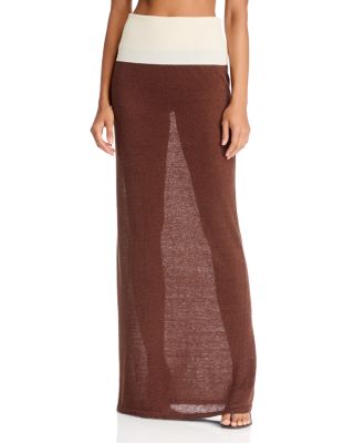 Eirae Linen Blend Skirt