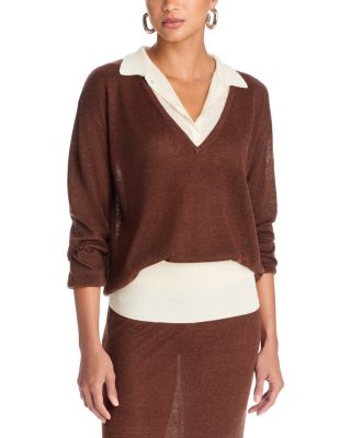 Eirae Linen Blend Top