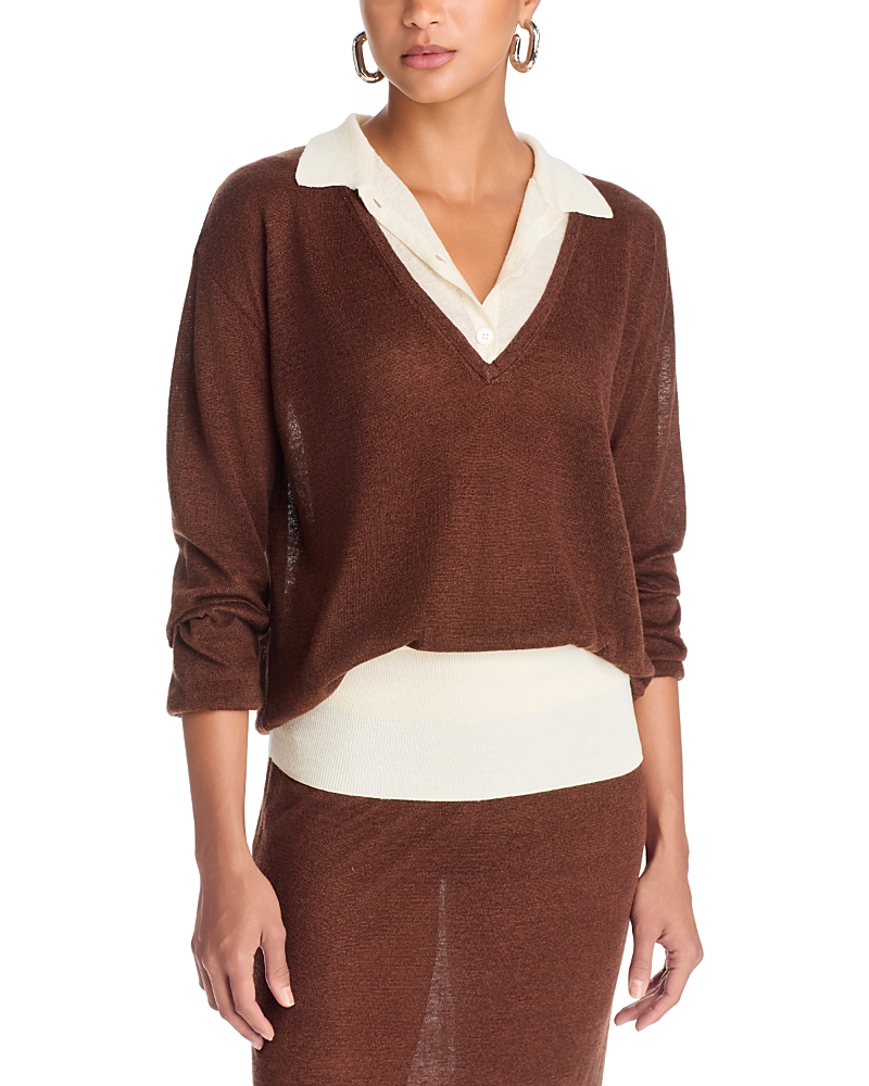 Aya Muse Eirae Linen Blend Top