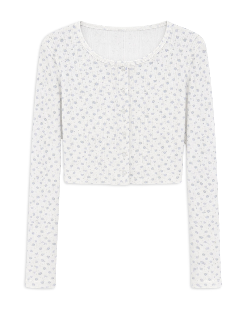 KatieJnyc Girls' Tween Marina Pointelle Cardigan - Big Kid