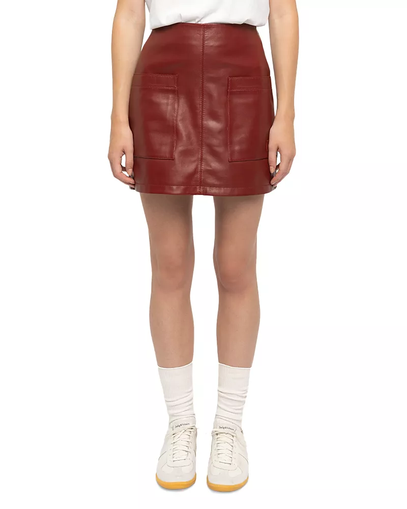 Zadig & Voltaire Jaime Leather Mini Skirt