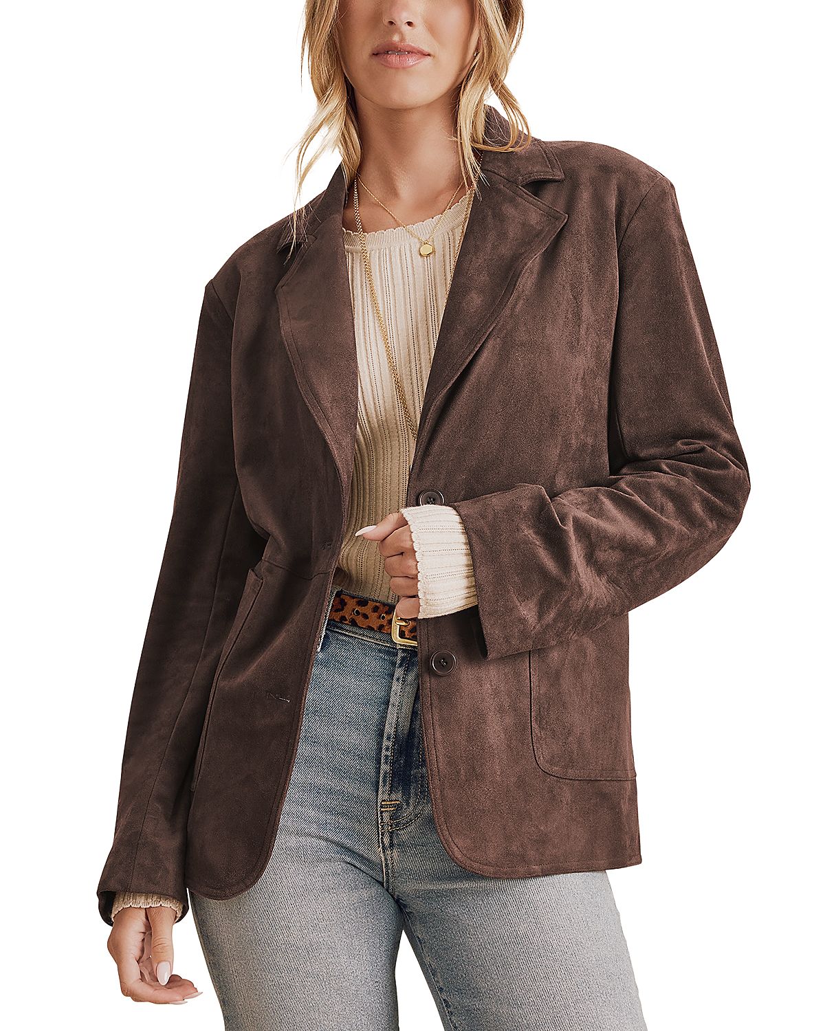 Splendid Ryder Faux Suede Blazer