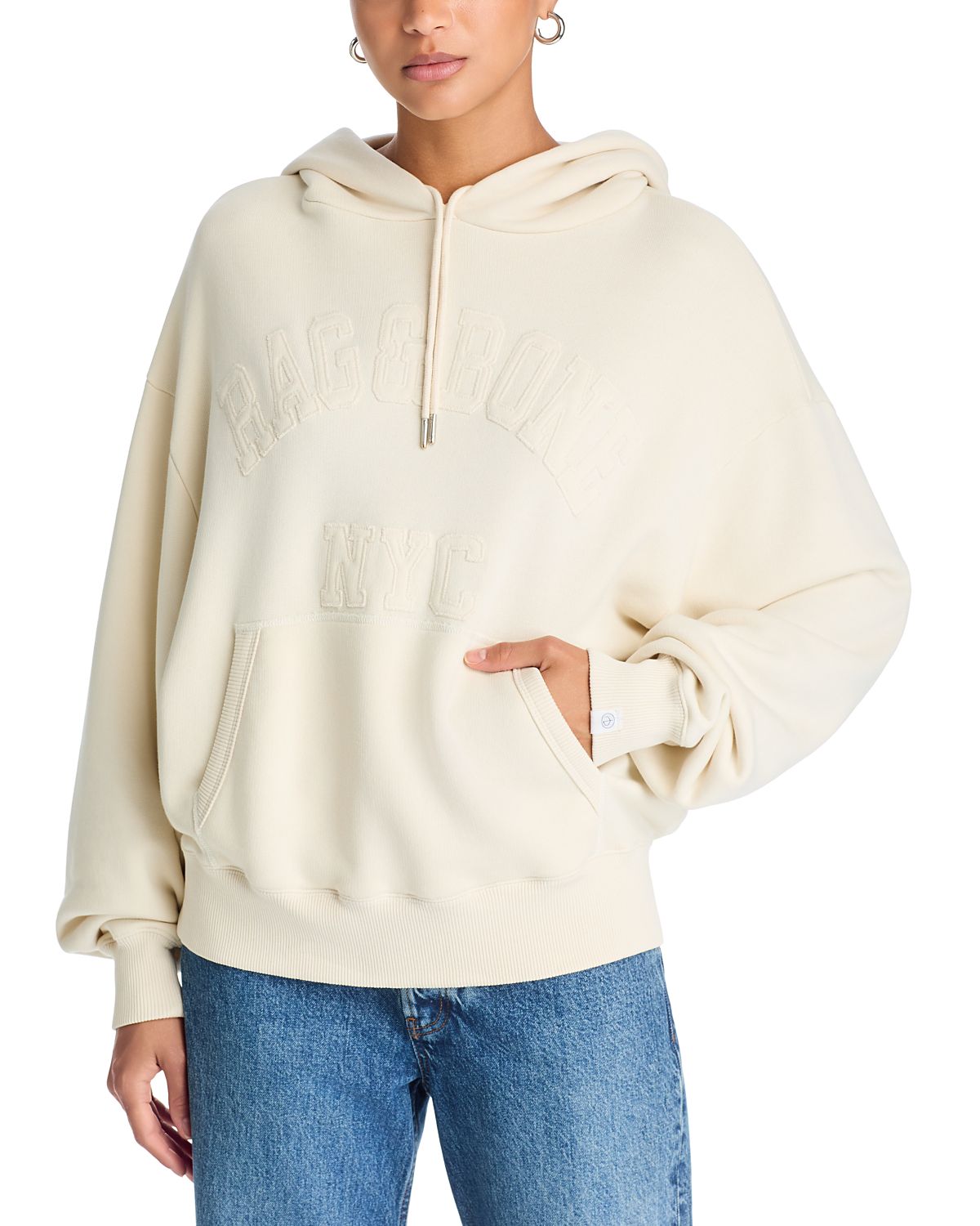 rag & bone Rb University Cotton Blend Hoodie Sweatshirt