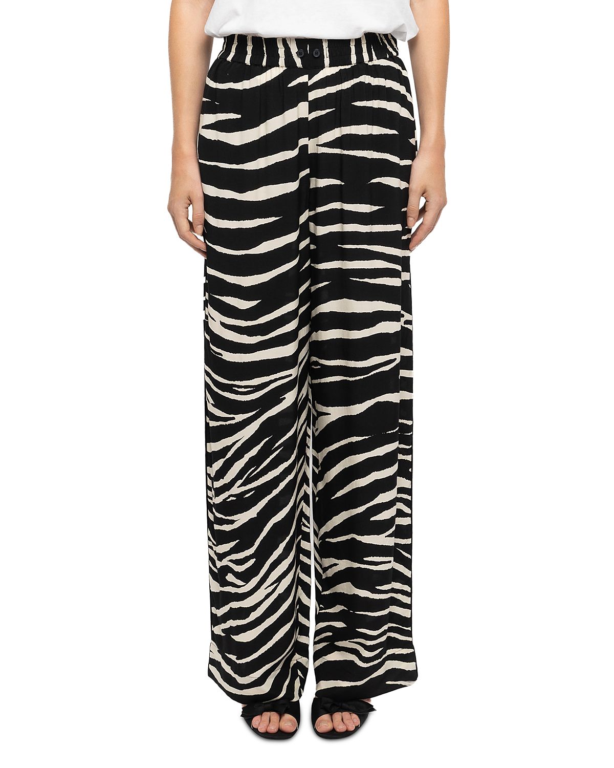 Zadig & Voltaire Pin Zebra Print Pull On Pants