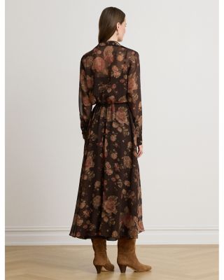 Floral Chiffon Shirtdress