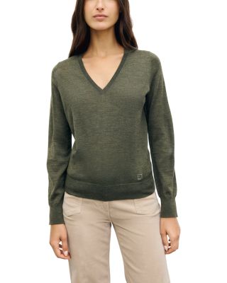 Rachel Merino Wool V Neck Sweater