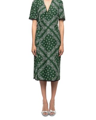 Zadig & Voltaire Reforme Silk Printed Wrap Dress