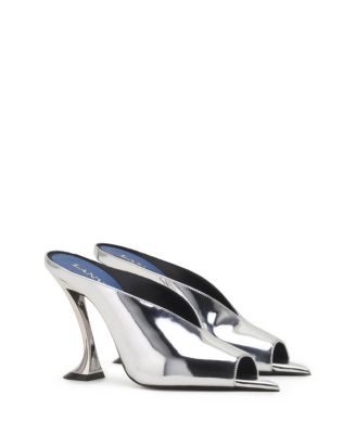  Women's Midnight Step Mule In Metallic Leather