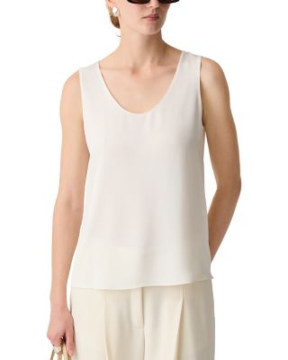 Silk Scoop Neck Shell