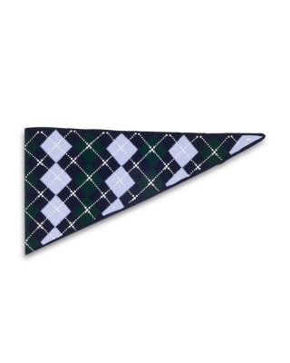 Wool Argyle Triangle Scarf
