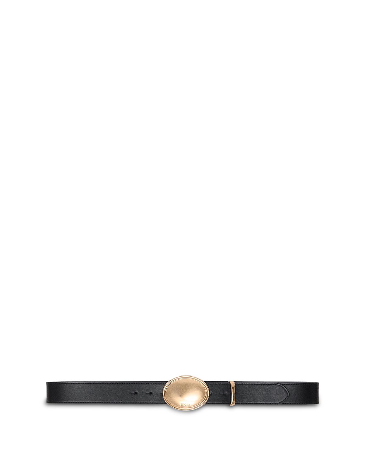 Maje Women's Oval Buckle Leather Belt