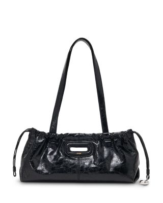 Milpli Gazette Crackled Leather Shoulder Bag