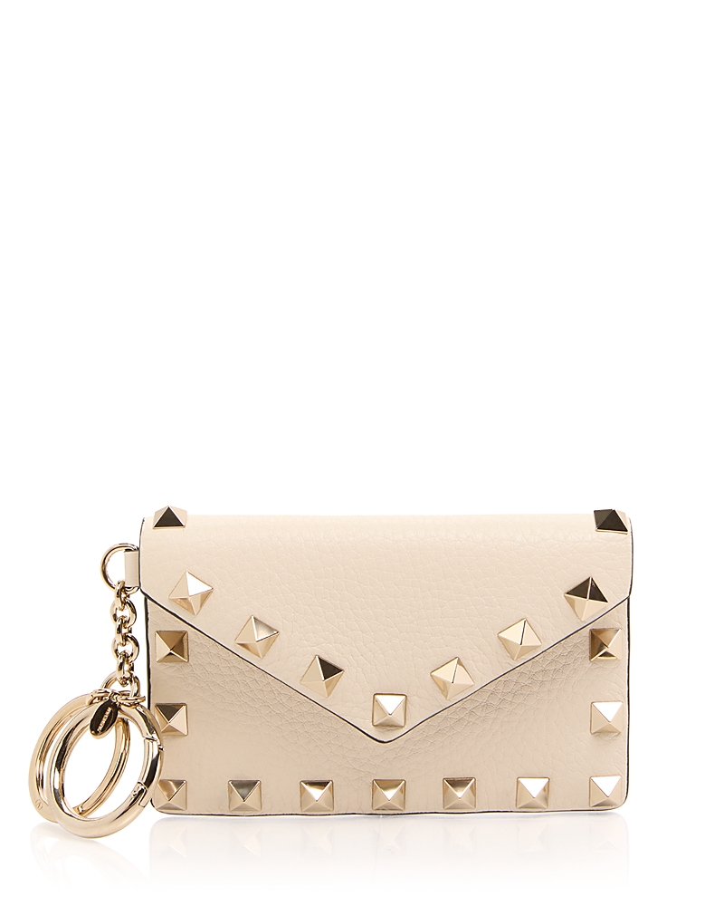 Valentino Garavani Rockstud Leather Key Charm · OS