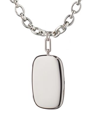 Sterling Silver Finn Audrey Locket Necklace, 18"