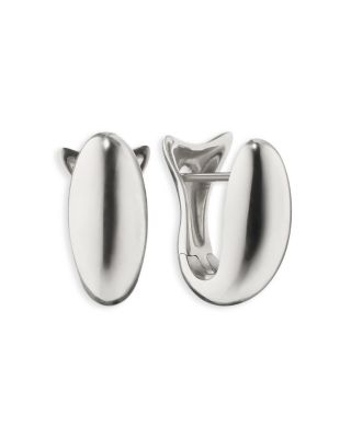 Sterling Silver Perseverance Fish Hoop Earrings