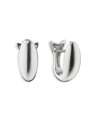 Sterling Silver Perseverance Fish Hoop Earrings