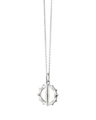 Sterling Silver Small Points North Necklace, 18"